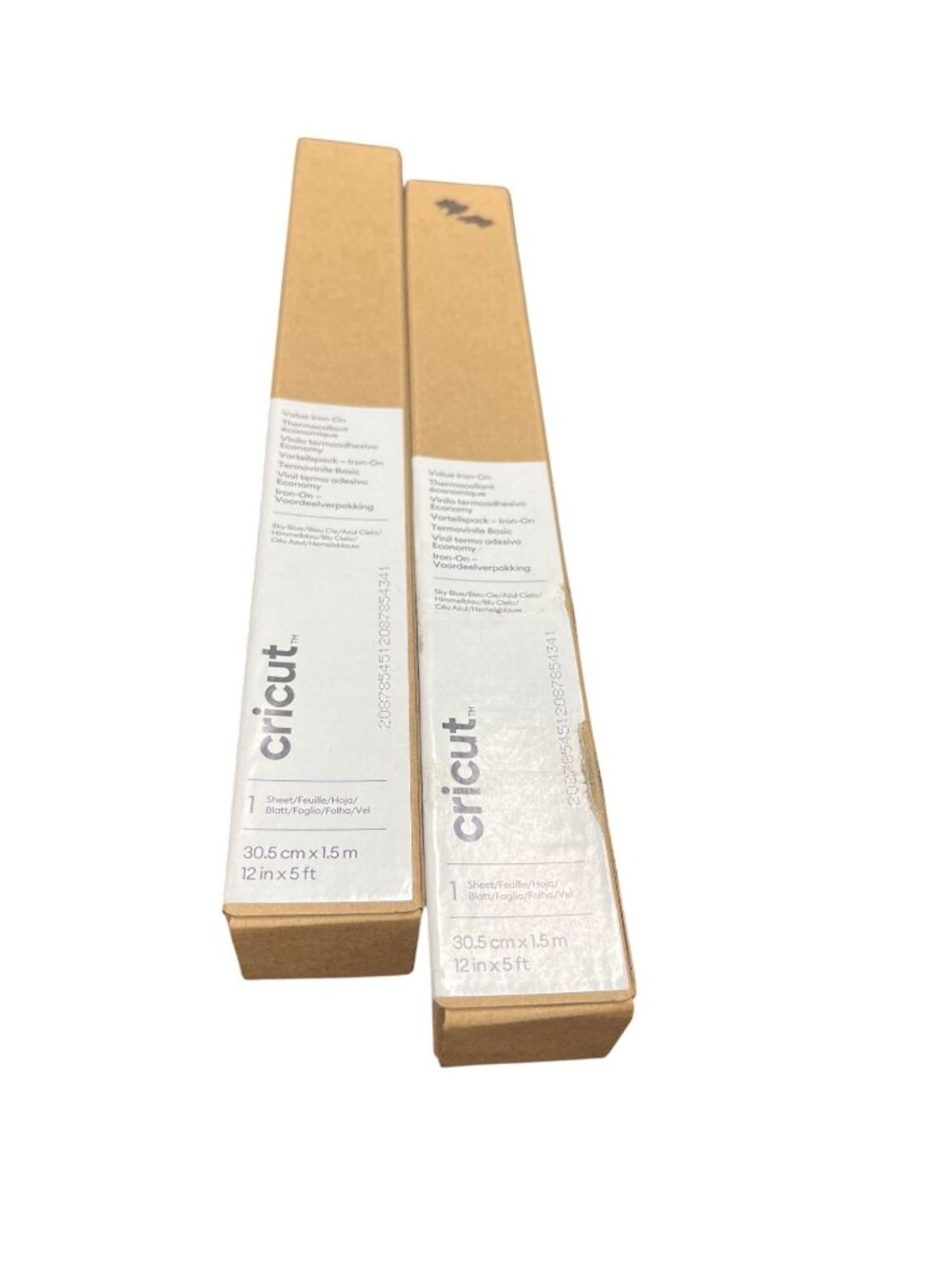Cricut Value Iron-On Vinyl Sky Blue 12"x5 For DIY Apparel Decor Projects 10-810